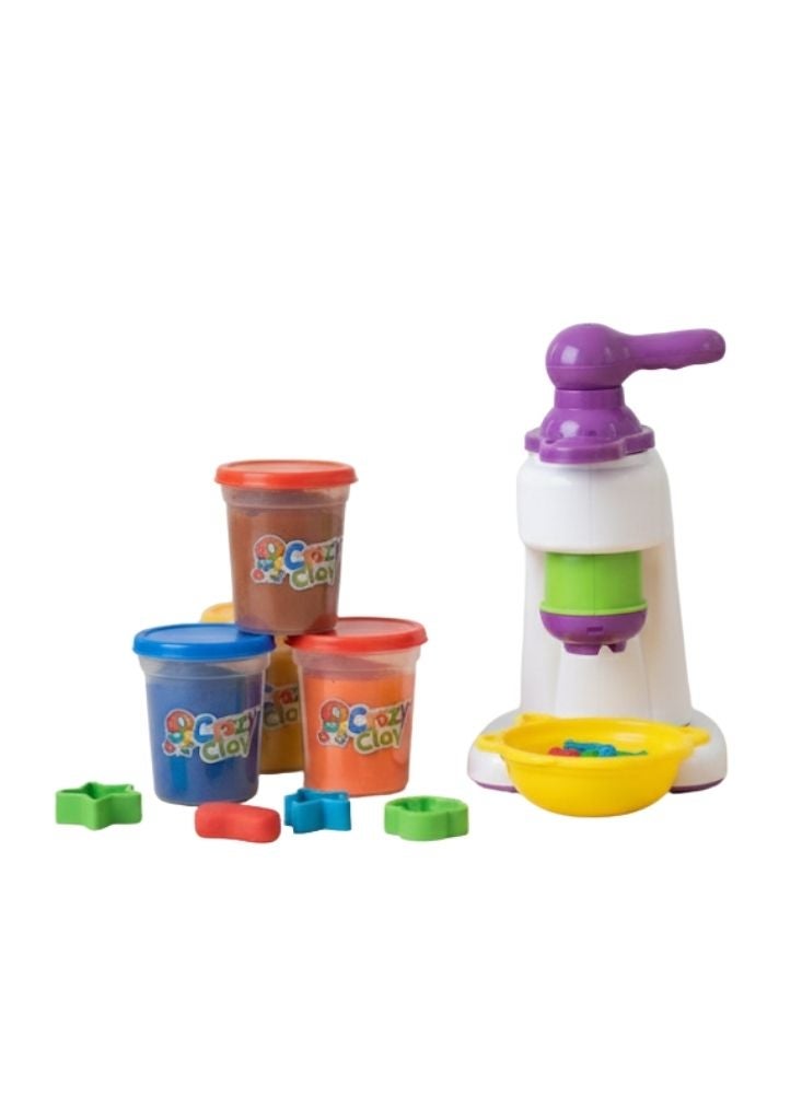 Crazy Clay Kids 5D Color Dough Factory Play Set – Creative Clay Modeling Machine with Dough Cups - Image 2